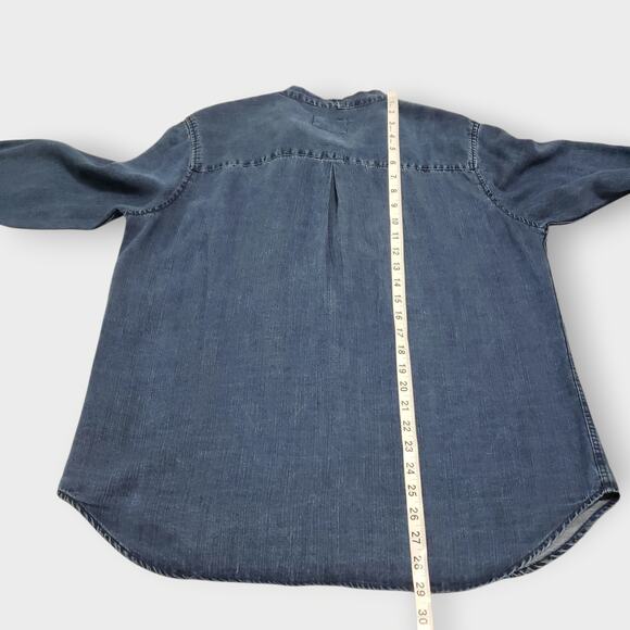 Rails Rosalee Tied Chambray Button Down Denim Lyocell Shirt Sz Medium Casual - Picture 12 of 12